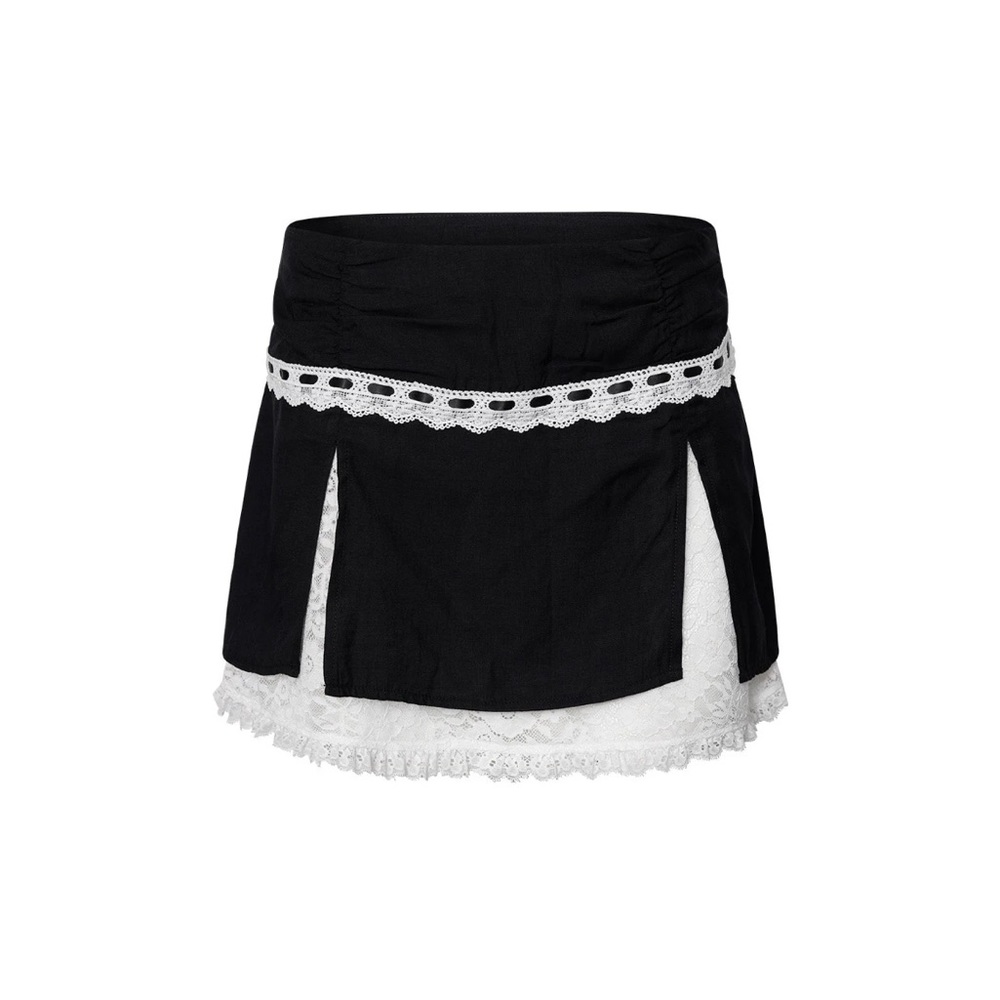 Tiger Mist Black Lowrise Black xs Skirt with lace NWT MATCHING top